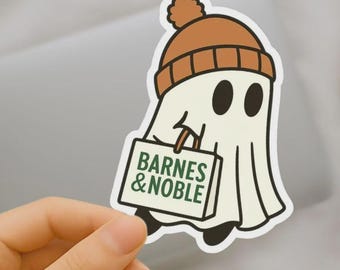 Autocollant en vinyle fantôme livresque | Cadeau pour amoureux des livres, Kindle, Ordinateur portable