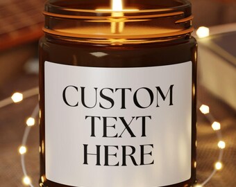 Benutzerdefinierte Text Soja Kerze, Brautjungfer Vorschlag Geschenk, Braunglas