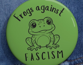 Botón de Ranas contra el Fascismo: Pin activista, resistencia política