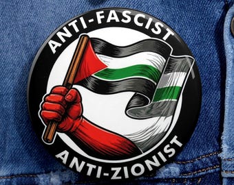 Antifaschistischer Antizionisten-Button, Palästina-Anstecknadel, Kiefern-Antizionisten