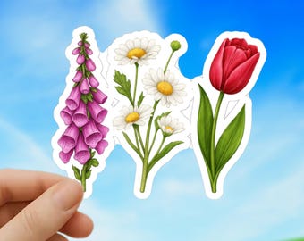 Floral Protest Sticker: Anti-Trump Vinyl Decal for Laptop, Water Bottle