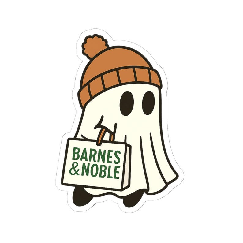 Bookish Ghost Vinyl Sticker | Book Lover Gift, Kindle, Laptop Bild 6