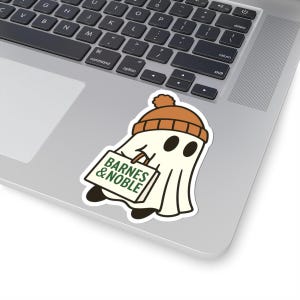 Bookish Ghost Vinyl Sticker | Book Lover Gift, Kindle, Laptop Bild 2