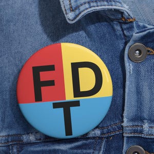 FDT Anti-Trump Protest Pin: Political Activist Button