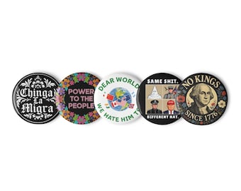 Progressive Protest Pin Buttons | Human Rights Activism Set