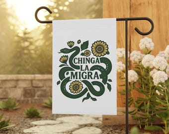 Bandera del Jardín Chinga La Migra: Pancarta de Protesta Anti-ICE