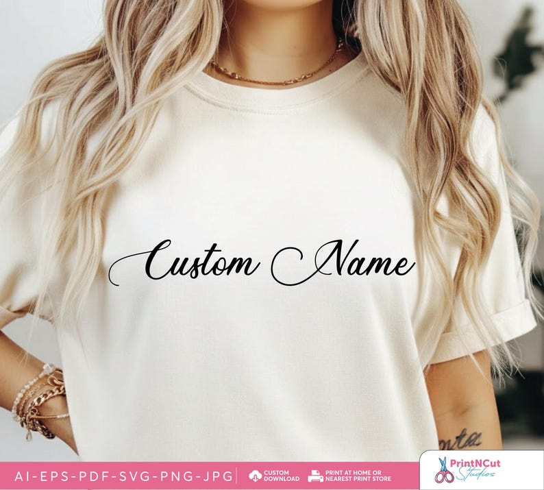 Custom Name Svg | Custom Cursive Svg | Custom Name PNG | Elegant Name ...