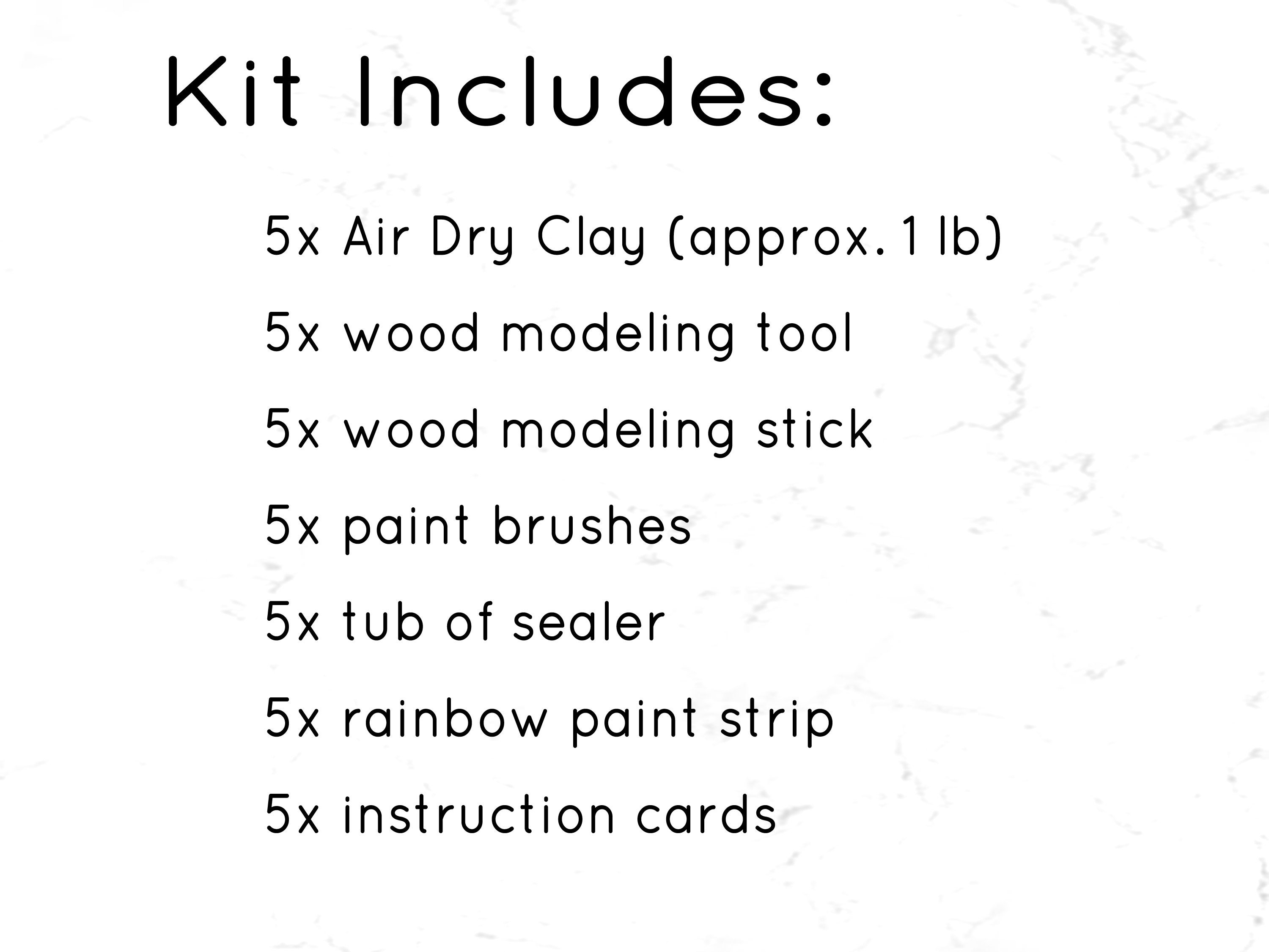 Art Party Pottery Kit DIY Birthday Air Drying Clay Etsy