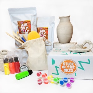 Clay Pottery Kit - Make Your Own Air Dry Clay Projects At Home - Date Night Box