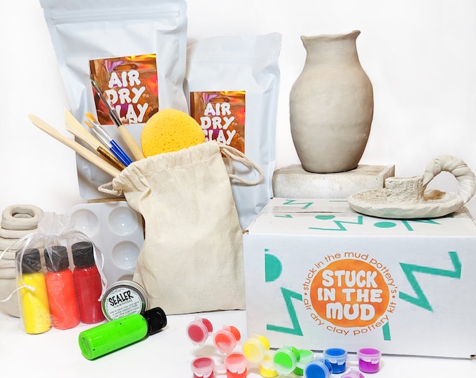 Clay Pottery Kit - Make Your Own Air Dry Clay Projects At Home - Date Night Box
