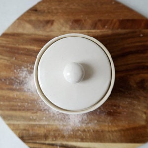 White Ceramic Salt Cellar image 4