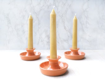 Orange Ceramic Candlestick Holder | Taper Holder | Summer Dinner Party | Bohemian Table Decor | Candle Holders