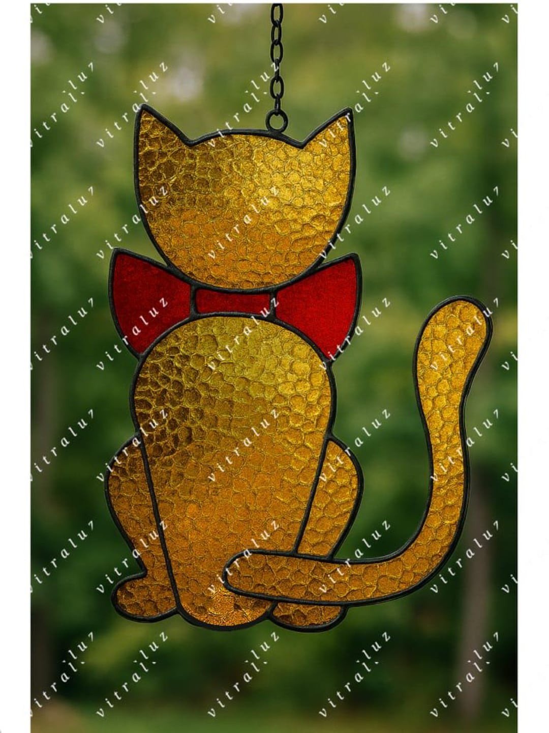 Elegant Cat Stained Glass Patterns Pictures