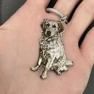 Custom Pet Photo Keychain • Engraved Pet Portrait Keyring • Memorial Gift for Pet Lovers