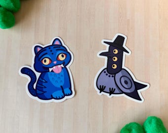 Derpy Tiger & Pigeon Sticker – Kawaii Kpop Demon Hunters Vinyl Decal