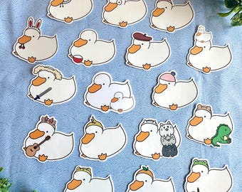 SEVENTEEN Duck Stickers – Kpop Inspired Cute Duck Characters | Handmade Vinyl Waterproof Decals for Water Bottles, Laptops, Journals & More