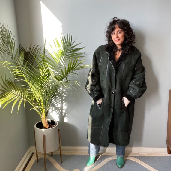 Vintage 90s Patchwork Italian Oversized Sheepskin