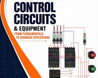 May include: A book cover titled Electrical Control Circuits & Equipment from Fundamentals to Advanced Applications by Ahmet Burak Sanlav. The cover features a technical wiring diagram with electrical components, a motor, and push buttons.