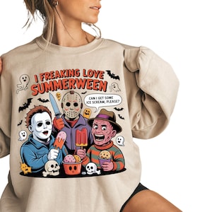 Summer Halloween png, ice scream design, I Freaking Love Summerween PNG, Funny Halloween Funny, Halloween in Summer Digital Shirt Design