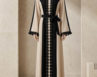 Middle Eastern Lace Abaya, Elegant Modest Dress, Islamic Clothing, Women’s Abaya, Eid Outfit, Gift for Her