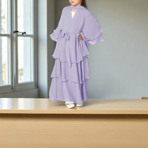 Chiffon Niqab Khimar Abaya: Muslim Prayer Dress for Women & Kids