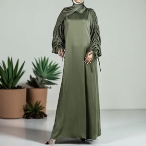 Moroccan Kaftan Dress: Modest Abaya Gown for Eid Ramadan