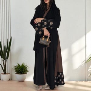 Modest Modern Fashion Abaya – Embroidered Long Cardigan Robe, Dubai Jellabiya Dress, New 2025 Muslim Wear Arrivals