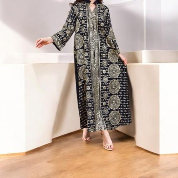 sequin abaya dress Majestic Sequin Elegance A-Line Abaya Eid & Ramadan Modest Long Dres