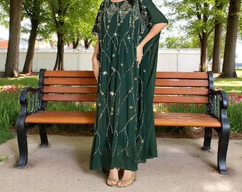 Abaya met strassteentjes: luxe Marokkaanse maxi-avondjurk