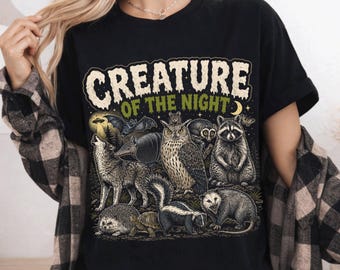Nocturnal Animals Shirt "Creature of the Night" Tee for Nature Lovers