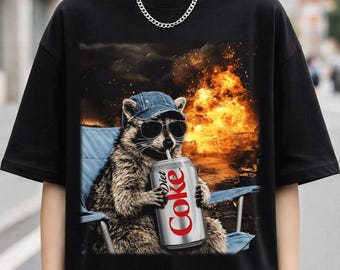 Raccoon Diet Coke Shirt, Chaotic Raccoon Meme T-Shirt, Soda Lover Gift