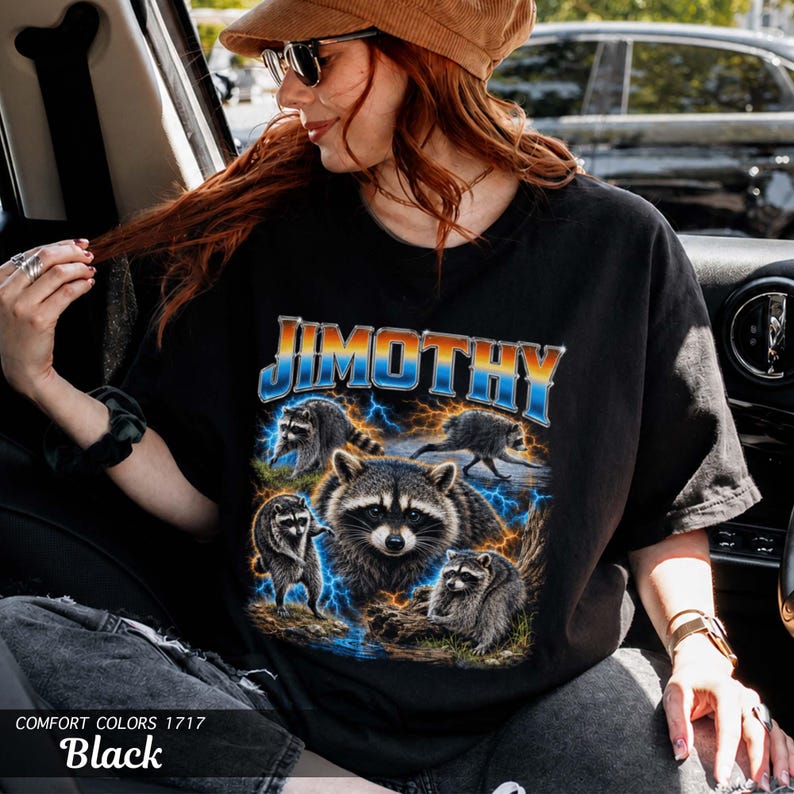 Jimothy Raccoon Shirt, Comfort Colors Tee, Viral Seattle Meme Gift image 3