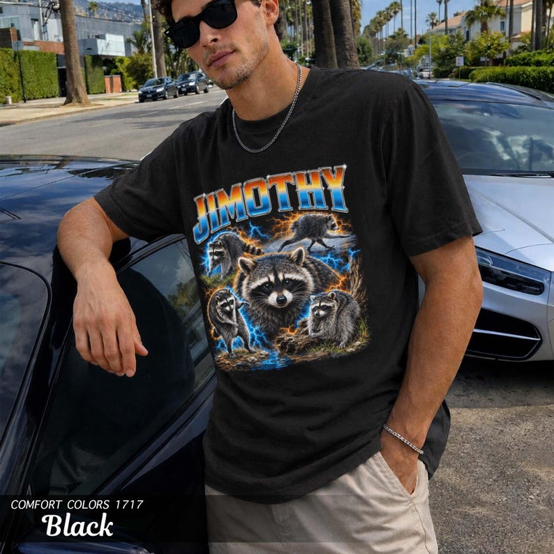 Jimothy Raccoon Shirt, Comfort Colors Tee, Viral Seattle Meme Gift image 4