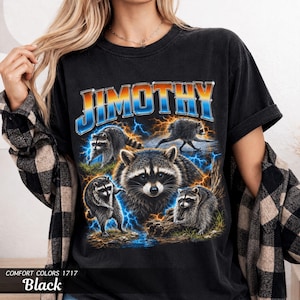 Jimothy Raccoon Shirt, Comfort Colors Tee, Viral Seattle Meme Gift image 1