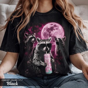 Raccoon Alani Nu Shirt, Comfort Colors Garment-Dyed Tee, Funny Energy Drink Lover image 3