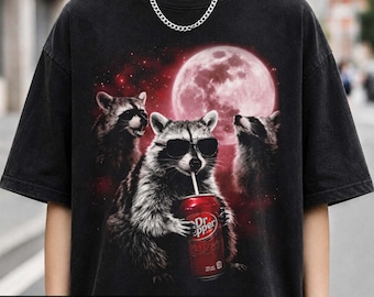 Raccoon Soda Shirt, Comfort Colors Garment-Dyed Tee, Dr Pepper Meme Gift