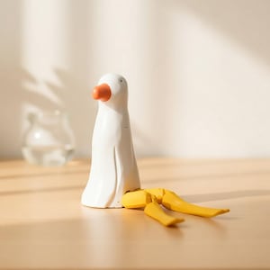 Handgeschnitzte Holzfigur, Baumelnde Bein Möwe Ente, Minimalistische Schreibtisch Dekoration, Shelf Sitter Akzent, Geburtstagsgeschenk