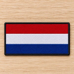 Broderad nederländsk flagga, 80 mm x 40 mm, ryggsäck, jacka, mössa, utrustning