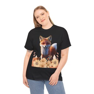 Cute Fox Dog Unisex Tee, Animal Lover T-Shirt, Nature Graphic Shirt, Pet Owner Gift, Wildlife Apparel