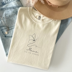 Mama To An Angel Comfort Colors T-shirt, Memorial Shirt for Grief and Loss, Mothers Day Gift, Unisex Garment-Dyed Tee, Child Loss Awareness