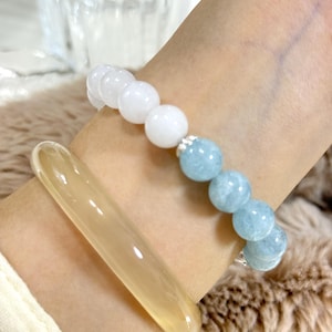 Helende kristallen armband, handgemaakte edelsteenarmband, gepersonaliseerde armband, handgemaakte sieraden, angstverlichting, prachtige geschenken, cadeau voor haar