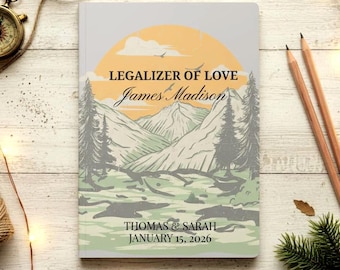 Personalized Wedding Guest Book: Legalizer of Love Adventure Log