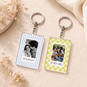 Personalized Checkered Frame Photo Magnet, Custom Family Photo Magnet, Besties Photo Manget, Couples Photo Magnet, Dog Cat Photo Magnet image 15