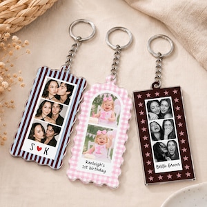 Personalized Checkered Frame Photo Magnet, Custom Family Photo Magnet, Besties Photo Manget, Couples Photo Magnet, Dog Cat Photo Magnet image 9