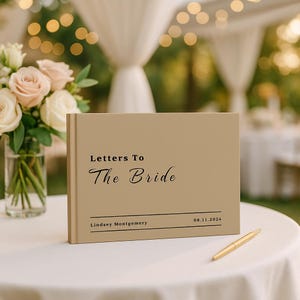 Modern Letters to the Bride, Letters to The Bride Scrapbook, Bridal Memory Book, Bride to be Gifts, Bridal Shower Gifts, Hens Party, WGB006