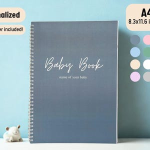 Baby Scrapbook, Baby Memory Book, Baby Photo Album, Personalized Baby Book, Pregnancy Journal, Newborn Keepsake Gift, New Mom Gift