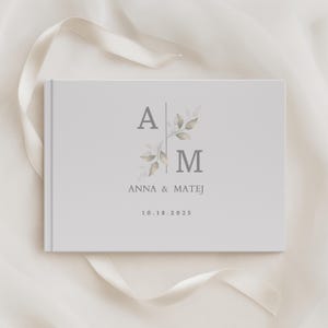 Monogram Wedding Guestbook, Bridal Shower Guest Book, Letters to The Bride Book, Bride to be Gifts, Hens Do Gifts, Boho Detail, WGB007