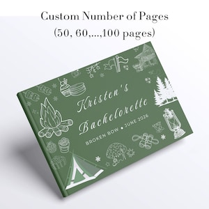 Bachelorette Guest Book, Custom Bachelorette Book, Bridal Shower Guest Book, Scrapbook for Bride, Keepsake Bridal Gift, BGB001