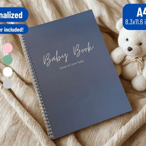 Baby Memory Book, Baby Photo Album, Personalized Baby Book, Pregnancy Journal, Newborn Keepsake Gift, Baby Scrapbook, New Mom Gift