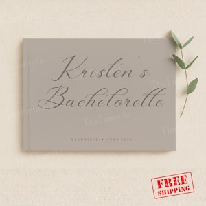Bachelorette Guest Book Personalized, Bachelorette Scrapbook, Letters to the Bride Book, Bachelorette Party Gifts, Bride to be Gifts, BGB005